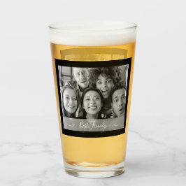 Copo De Pint Foto dos melhores amigos preto e branco