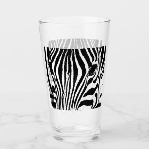 Copo De Pint Foto em preto e branco do retrato zebra