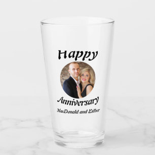 Copo De Pint Foto personalizada de feliz aniversário