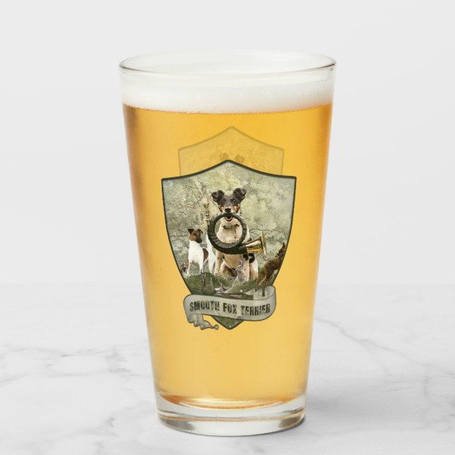 Copo De Pint Fox Terrier suave (Traseira (Preenchido))