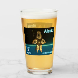 Copo De Pint Fractal Inuit Hunter - Postage do Alasca