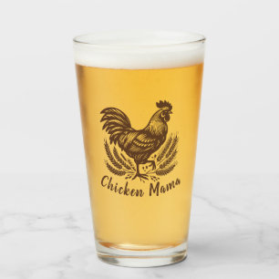 Copo De Pint Frango Mama Avicultor Ovo Agricultor Marrom
