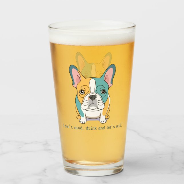 Copo De Pint French Bulldog fun  (Frente (Preenchido))