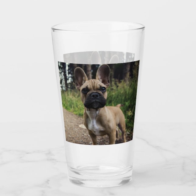 Copo De Pint French Bulldog Throw Pillow (Frente)