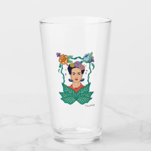 Copo De Pint Frida Kahlo Floral Frame Graphic