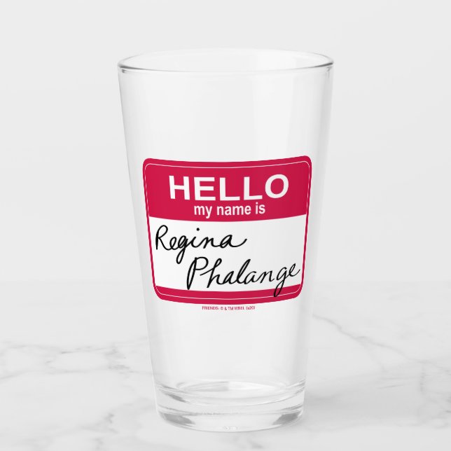 Copo De Pint FRIENDS™ | Olá, meu nome é Regina Phalange (Frente)