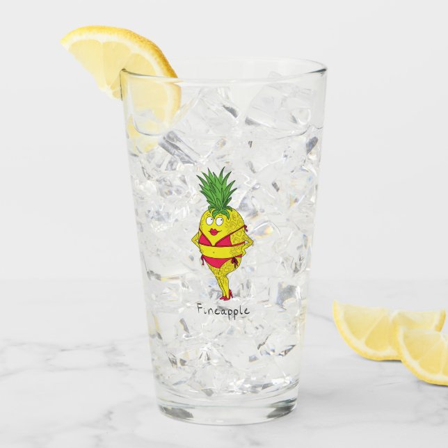 Copo De Pint Fruta Engraçada Da Menina Pin-Up (Gelo frontal)