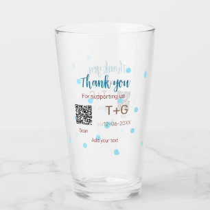 Copo De Pint Fundo de lua de mel Adicionar código Q R Nome do c