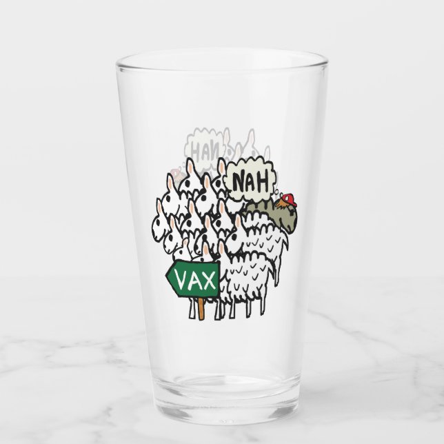 Copo De Pint Funny Anti Vax Sheep (Frente)