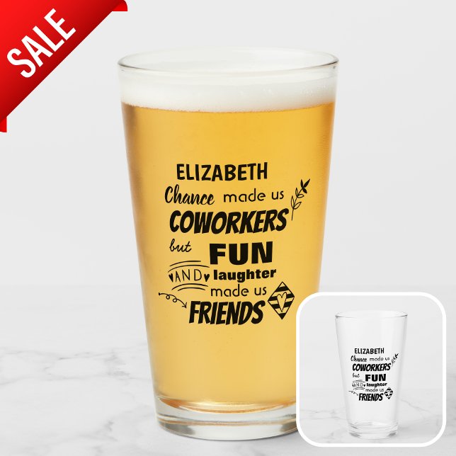 Copo De Pint Funny COWORKER Deixando Boa sorte, amigo (Criador carregado)