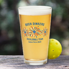 Copo De Pint Funny Pickleball Beer Drinkers Patriótico 4 de jul