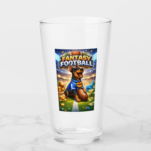 Copo De Pint Futebol fantástico com cachorro (Frente)