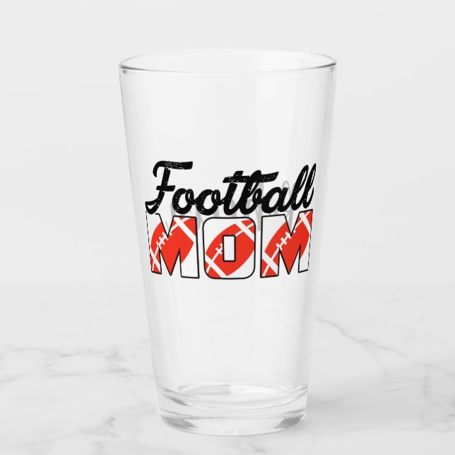 Copo De Pint Futebol Mãe e Nome Glass (Frente)