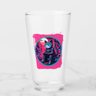 Copo De Pint Futurística Feline Tech