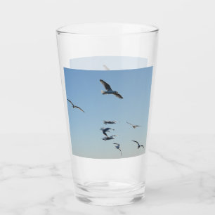 Copo De Pint Gaivota Ave Costeira Personalizável Voo Oceano