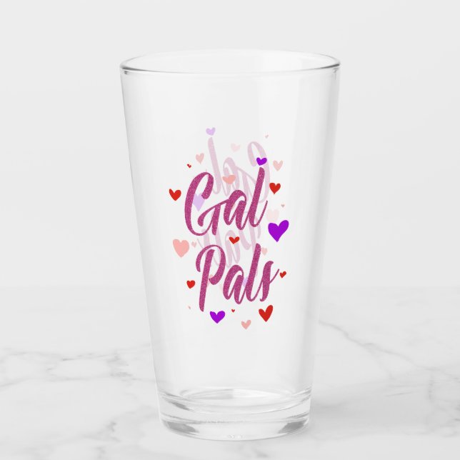 Copo De Pint Gal Pals Happy Galentines Day Dias de os namorados (Frente)