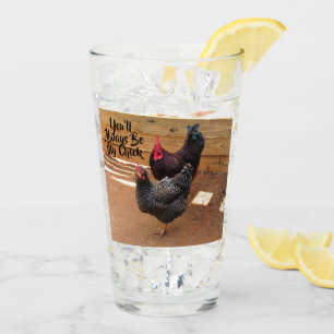 Copo De Pint Galinha Personalizada - Série Vida Fazenda - Vidr