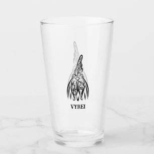Copo De Pint Galo Tribal Preto e Branco