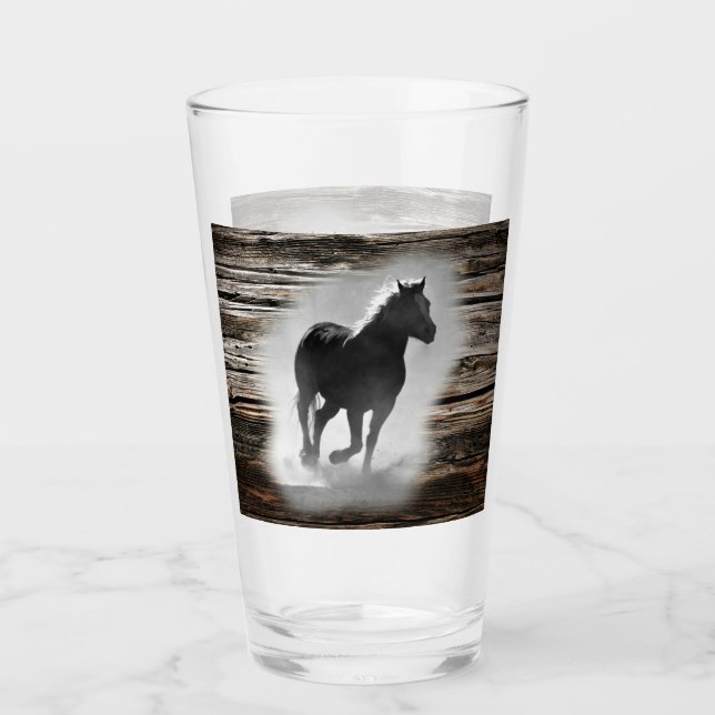Copo De Pint Galopagem de Cavalos Selvagens (Frente)