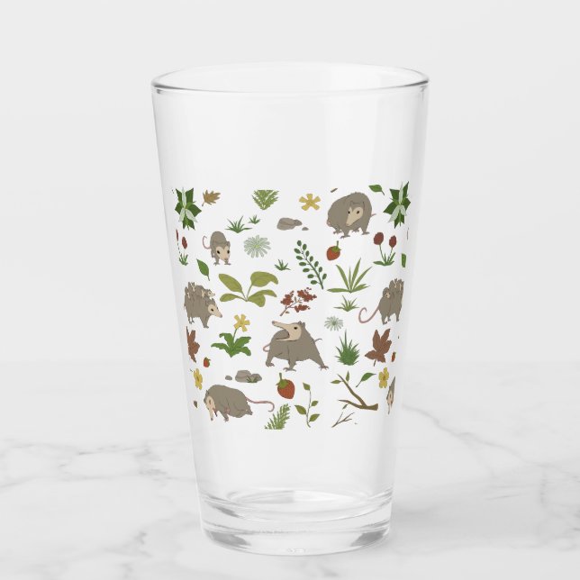 Copo De Pint Gambás em um Campo de Frutas (Frente)