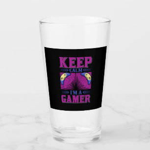 Copo De Pint Gamer Art Mantém-Se Calmo Eu Sou Um Jogador