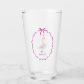 Copo De Pint Ganso Fofo Bloom com Moldura de Fita Rosa | Coquet