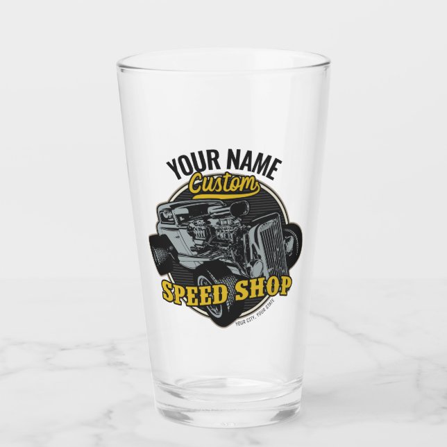 Copo De Pint Garagem de Corrida Compre Personalizada de Velocid (Frente)
