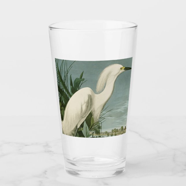 Copo De Pint Garça Branca da Audubon Ave de Rapina (Frente)