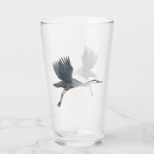 Copo De Pint Garça-real de grande azul em vôo