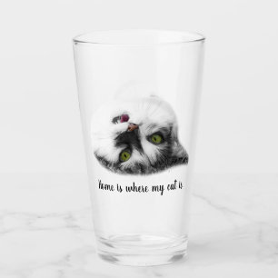 Copo De Pint Gato bonito, engraçado, personalizável