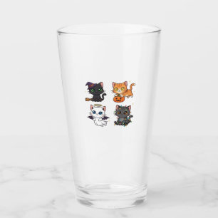 Copo De Pint Gato de Halloween Felino Assustador e Elegante In