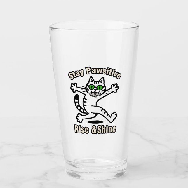 Copo De Pint Gato Fique Positivo (Frente)