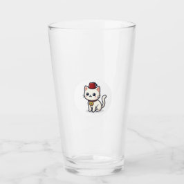Copo De Pint Gato Kawaii Marroquino Fofo com Adesivo Fez