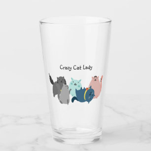 Copo De Pint Gato Louco, Diversão De Gato, Citando Bichos