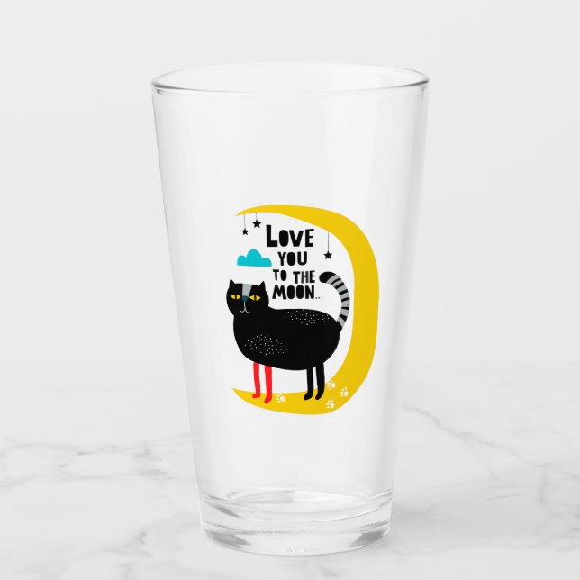 Copo De Pint Gato na lua (Frente)