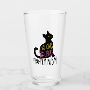 Copo De Pint Gato negro pró-feminista pró-gata