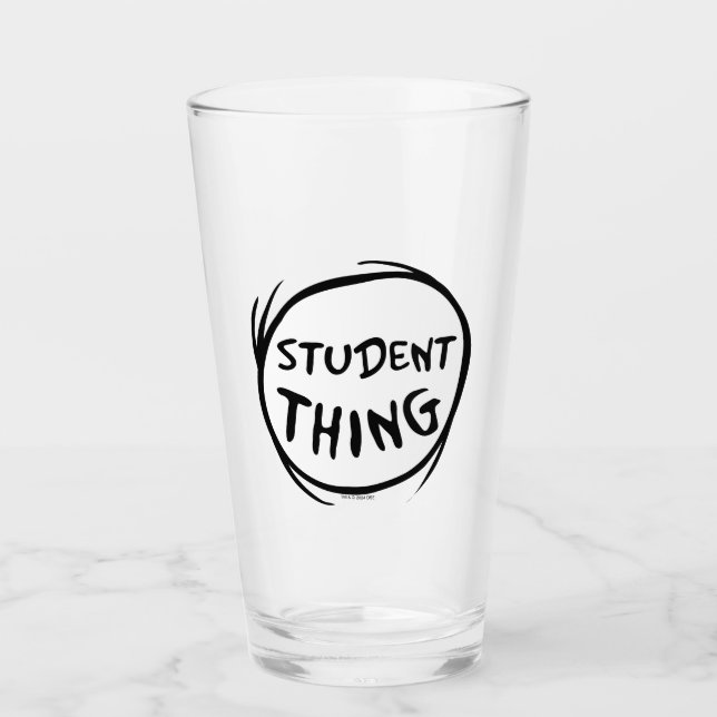 Copo De Pint Gato no Chapéu Uma Coisa Dois Estudantes (Frente)