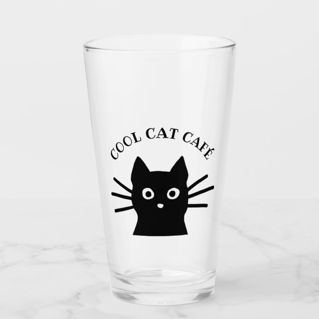Copo De Pint Gato preto legal personalizado (Frente)