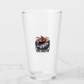 Copo De Pint Gato Preto Sinistro Noite de Halloween Vintage Ass