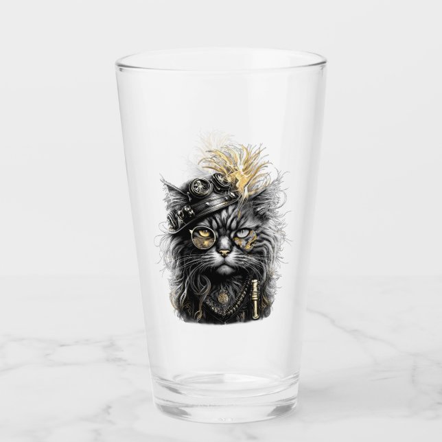 Copo De Pint Gato Steampunk Incrível  (Frente)