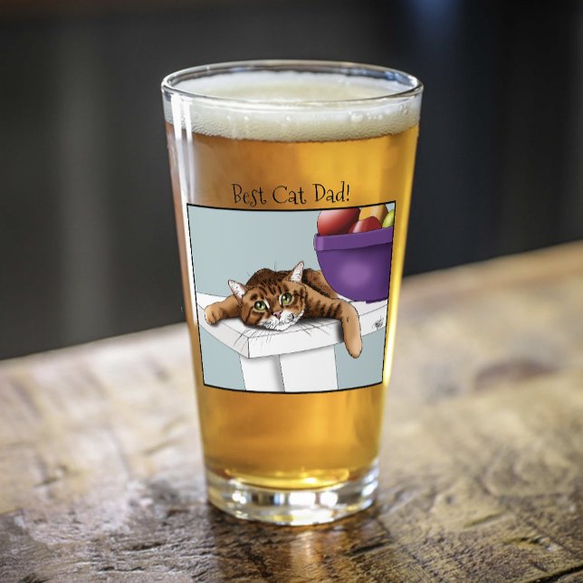 Copo De Pint Gato Tabby Laranja dia de os pais (Criador carregado)