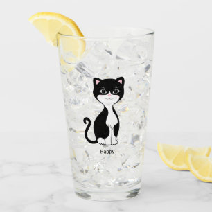 Copo De Pint Gato Tuxedo Fofo e Feliz