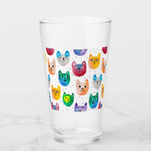 Copo De Pint Gatos com aquarelas e amigos