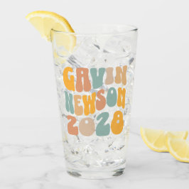 Copo De Pint Gavin Newsom 2028 Para Presidente Texto Ondulado