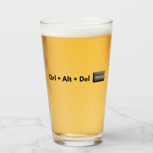 Copo De Pint Geeky Control Alt Del Reuniões