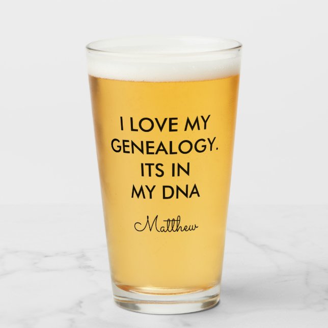 Copo De Pint Genealogia da Reunião Familiar DNA Gag (Frente (Preenchido))