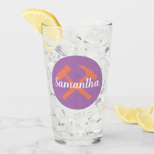 Copo De Pint Geólogo Rock Hammer e Nome Personalizado
