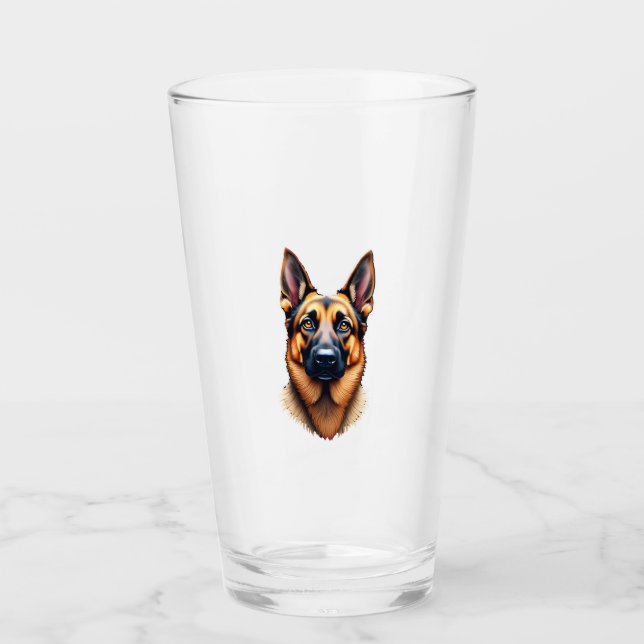 Copo De Pint German Shepherd Cute Puppy Dog (4) (Frente)