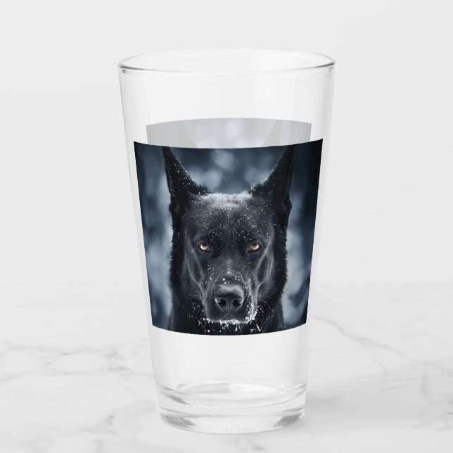 Copo De Pint German shepherd Preto (Frente)