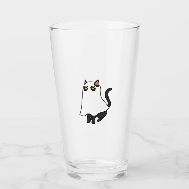 Copo De Pint Ghost Cat Classic T-Shirt_2 (Frente)